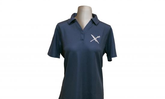 Front view on mannequin of U.S. Naval Institute Women's Polo Shirt by Under Armour®